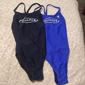 2 life guard 1 piece swimsuits